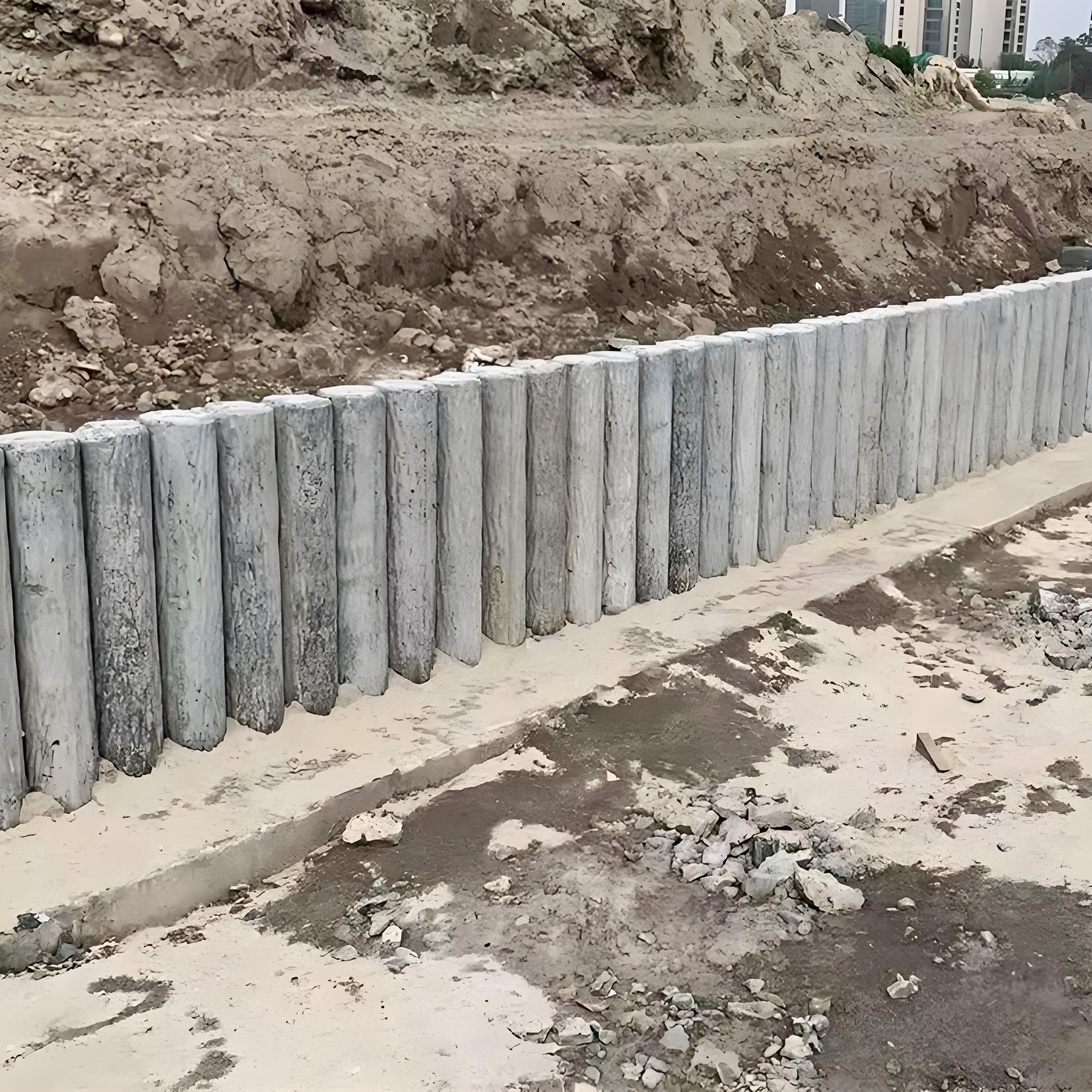 打仿木樁后發(fā)現(xiàn)歪了怎么辦？能拔出來(lái)重打嗎？?